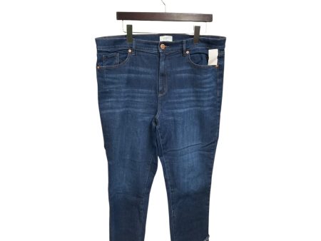 Jeans Cropped By Loft In Blue Denim, Size: 16 Online now