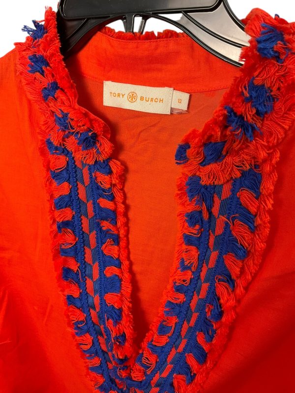 Top Long Sleeve Designer By Tory Burch In Orange, Size: 12 Online now