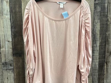 Athletic Top Long Sleeve Crewneck By Athleta In Pink, Size: 3x Fashion