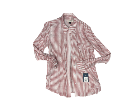 Top Long Sleeve By Universal Thread In Pink & White, Size: M Online Hot Sale