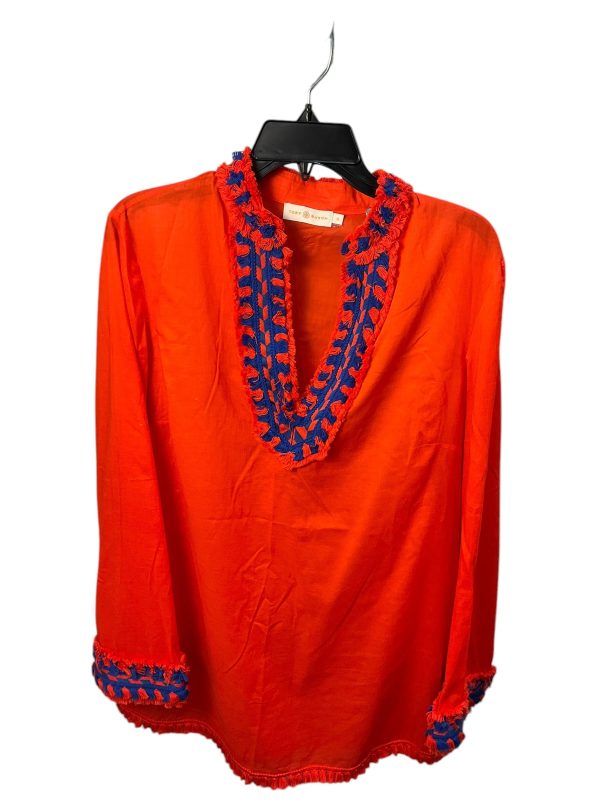 Top Long Sleeve Designer By Tory Burch In Orange, Size: 12 Online now