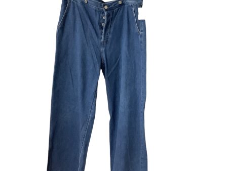 Jeans Wide Leg By Gap In Blue Denim, Size: 14 Discount