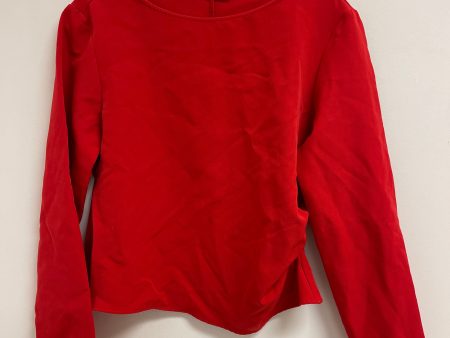 Top Long Sleeve By Zara In Red, Size: L on Sale