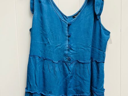 Top Sleeveless By Unique Spectrum In Blue, Size: Xl Supply