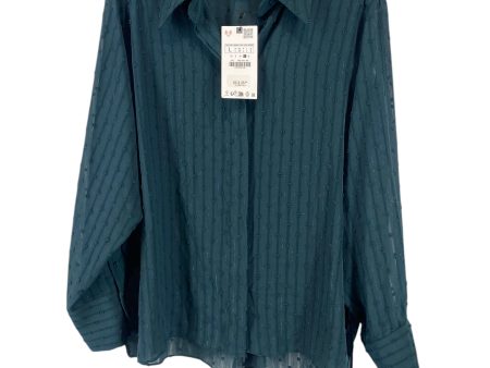 Top Long Sleeve By Zara In Green, Size: L Sale