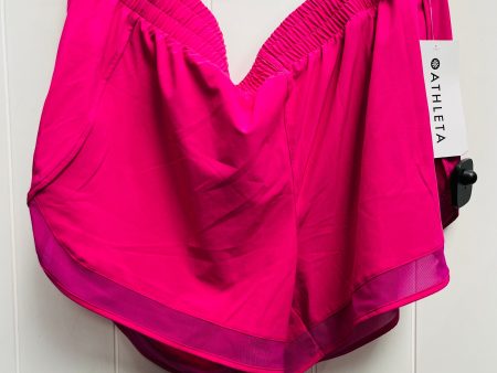 Athletic Shorts By Athleta In Pink, Size: Xl Sale