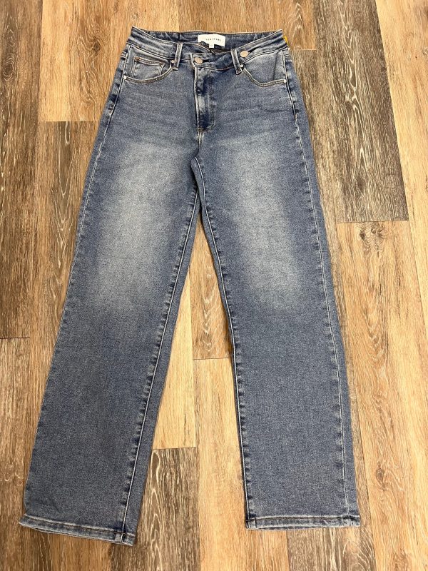 Jeans Straight By Risen In Blue Denim, Size: 5 27 For Cheap