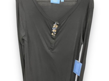 Top Long Sleeve By Simply Vera In Black, Size: M For Cheap