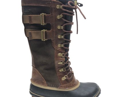 Boots Mid-calf Heels By Sorel In Brown, Size: 7 Online Hot Sale