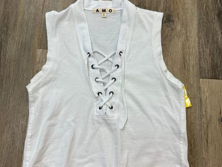 Top Sleeveless Designer By Amo In White, Size: Xs Cheap