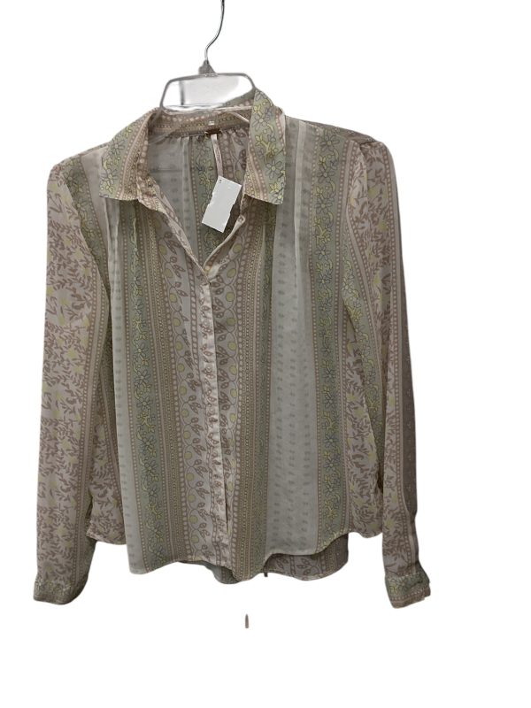 Blouse Long Sleeve By Free People In Green, Size: Xs Cheap