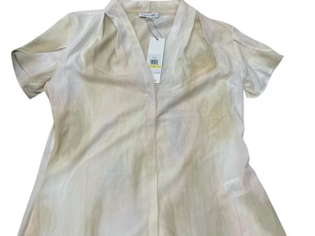 Top Short Sleeve Basic By Calvin Klein In Cream, Size: M For Discount