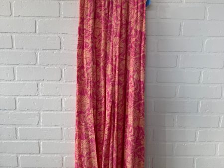 Pants Wide Leg By Clothes Mentor In Orange & Pink, Size: 8 Online now