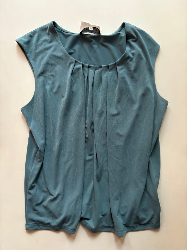 Blouse Sleeveless By Kasper In Blue, Size: Xl Cheap