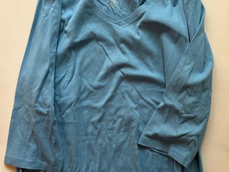 Top Long Sleeve By St Johns Bay In Blue, Size: 3x Hot on Sale