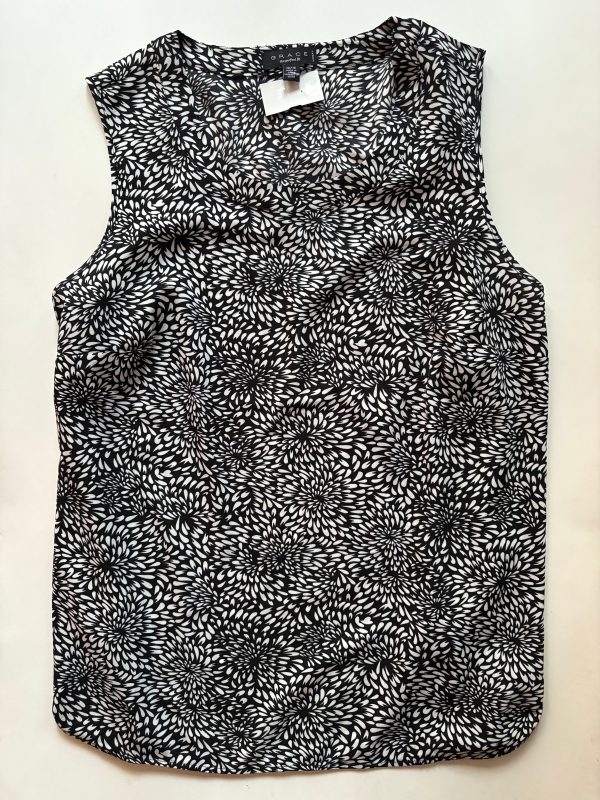 Blouse Sleeveless By Grace In Black & White, Size: 1x For Sale